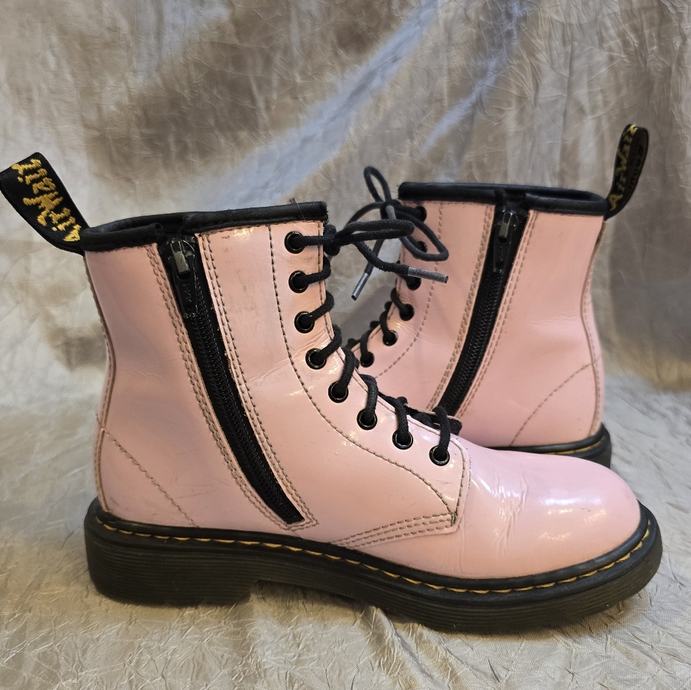 Dr. Martens Light Pink Boots with Black Accents